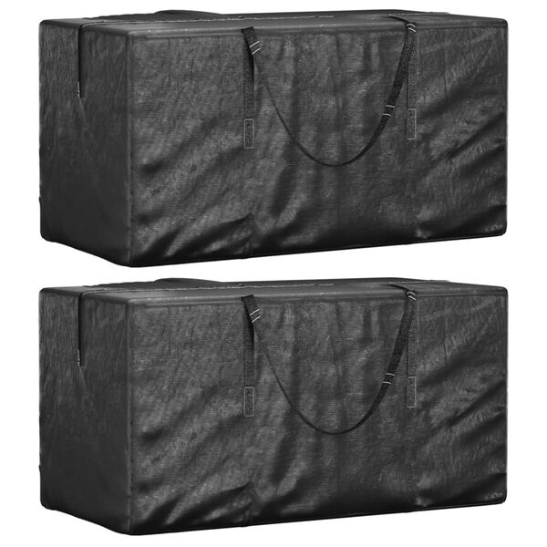vidaXL Christmas Tree Storage Bags 2 pcs Black Polyethylene