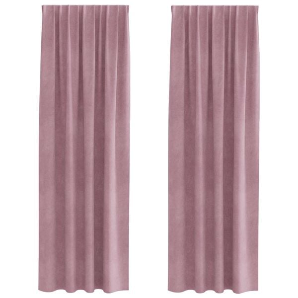 vidaXL Blackout Curtains 2 pcs Dark Pink 140 x 245 cm Velvet