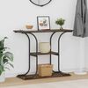 vidaXL Console Table Smoked Oak 101 x 35 x 80.5 cm Engineered Wood