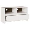 vidaXL TV Cabinet Drammen White 99 x 43 x 55 cm Solid Pine wood