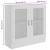 vidaXL Vitrine Cabinet White 82.5x30.5x80 cm Engineered Wood