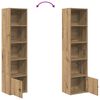vidaXL Bookcase Artisan Oak 31x24x127 cm Engineered Wood