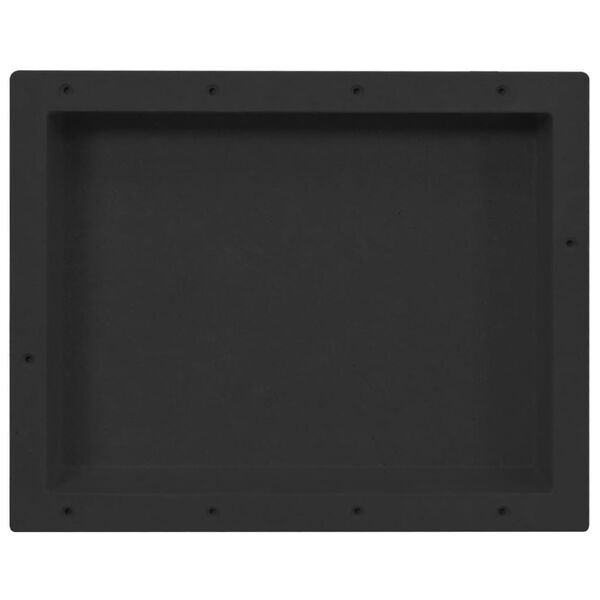 vidaXL Shower Niche Matt Black 41x51x10 cm