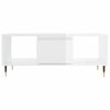 vidaXL Coffee Table High Gloss White 90x50x36.5 cm Engineered Wood