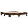 vidaXL Bed Frame without Mattress Smoked Oak 180x200 cm Super King