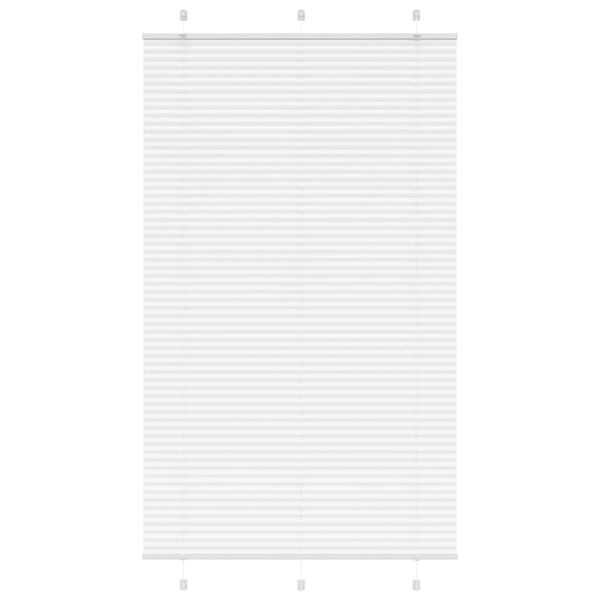 vidaXL Pleated Blind White 120x200 cm Fabric Width 119.4 cm Polyester