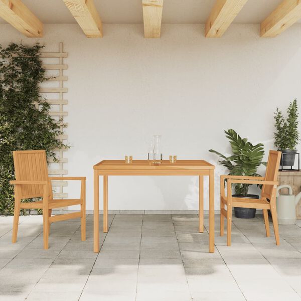 vidaXL 3 Piece Garden Dining Set Solid Wood Teak