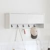 vidaXL Wall-Mounted Coat Rack White 80 x 20 x 30 cm Engineered wood
