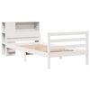 vidaXL Bookcase Bed without Mattress White 90x200 cm Solid Wood Pine