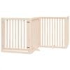 vidaXL Dog Gate with Door Foldable 4 Panels 320 cm Poplar Wood