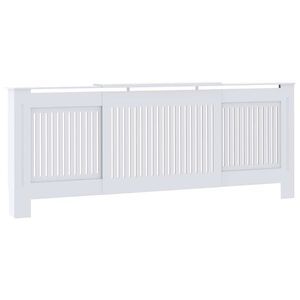 vidaXL Engineered Wood Radiator Cover White 205 cm