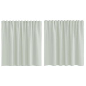 vidaXL Voile Curtains with Rod Pockets 2 pcs Light Grey