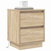 vidaXL Bedside Cabinet Sonoma Oak 39 x 34.5 x 50 cm Engineered wood