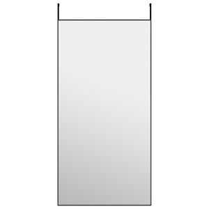 vidaXL Door Mirror Black 50x100 cm Glass and Aluminium