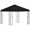 vidaXL Gazebo 3 x 3 m Black Polyester and Steel 190 gsm