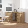 vidaXL Corner Desk Artisan Oak 145x100x76 cm Engineered Wood