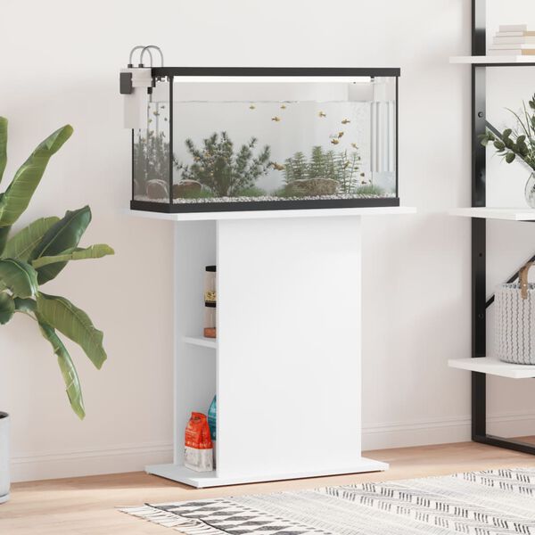 vidaXL Aquarium Stand White 75x36x72.5 cm Engineered Wood