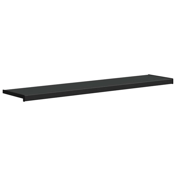 vidaXL Window Sill Black with Wood Grain 80 x 30 x 4.5 cm PVC