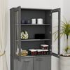 vidaXL Top for Highboard HAMAR Dark Grey 85x35x100cm Solid Wood Pine