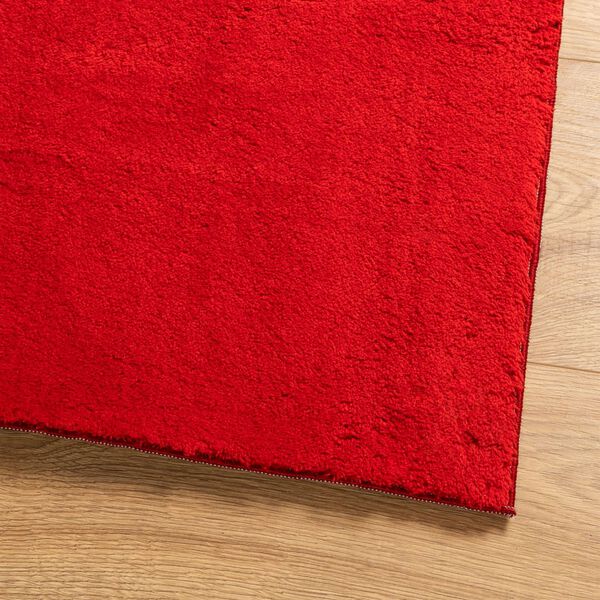 vidaXL Rug HUARTE Short Pile Soft and Washable Red 140x200 cm