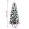 vidaXL Artificial Christmas Tree 300 LEDs and Flocked Snow 240 cm