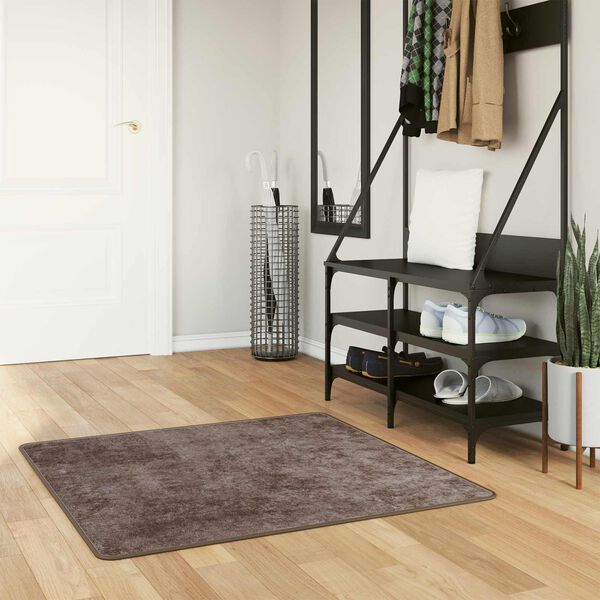 vidaXL Rug Runner MARSA Grey 100 x 100 cm Polyester and PVC