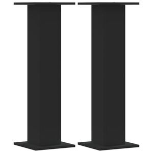 vidaXL Speaker Stands 2 pcs Black 30x30x95 cm Engineered Wood