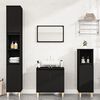 vidaXL 3 Piece Bathroom Furniture Set Black Engineered Wood