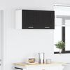 vidaXL Hanging Cabinet with Door Black Oak and White 40 x 31 x 40 cm