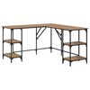 vidaXL Desk Artisan Oak Engineered Wood 139 x 139 x 75 cm