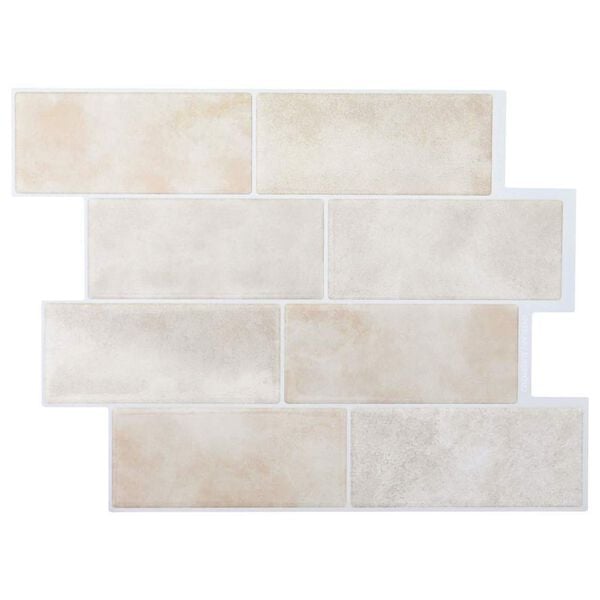 vidaXL Decorative Stickers 10 pcs Beige Marble 29.4 x 21.4 cm