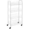 Metaltex Kitchen Trolley with 4 Baskets Pisa White