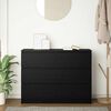 vidaXL Sideboard Black Oak 100x35x76 cm Engineered Wood