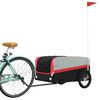 vidaXL Bike Trailer Black and Red 45 kg Iron