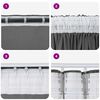 vidaXL Velvet Curtains with Curtains 2 pcs Grey 260 x 140 cm Velvet