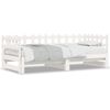 vidaXL Pull-out Day Bed without Mattress White 2x(80x200) cm Solid Wood