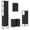 vidaXL 4 Piece Bathroom Furniture Set Black Engineered Wood