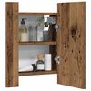 vidaXL LED Bathroom Mirror Cabinet Old Wood 40x12x45 cm Engineered Wood