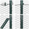 vidaXL Fence Post Grey 50 x 0.8 m (25 mm mesh) Steel and PVC