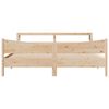 vidaXL Bed Frame with Headboard 200x200 cm Solid Wood Pine