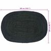vidaXL Area Rugs Oval Black 205 x 305 cm Jute