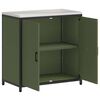 vidaXL Kitchen Storage with Shelf Olive Green 90 x 50 x 92 cm Steel