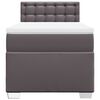 vidaXL Box Spring Bed with Mattress Grey 90x190 cm Faux Leather