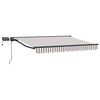 vidaXL Manual Awning Frame with LEDs Light Grey and White 3 x 2.5 m