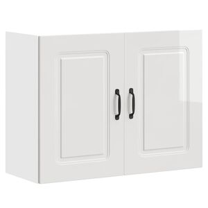 vidaXL Kitchen Wall Cabinet Kalmar High Gloss White Engineered Wood