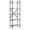 vidaXL Bookcase 5-Tier Grey Sonoma 56x31,5x174 cm Engineered Wood