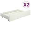 vidaXL Bed Frame without Mattress White Solid Wood 100x200 cm
