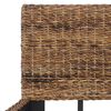 vidaXL Bed Frame without Mattress Natural Rattan 140x200 cm