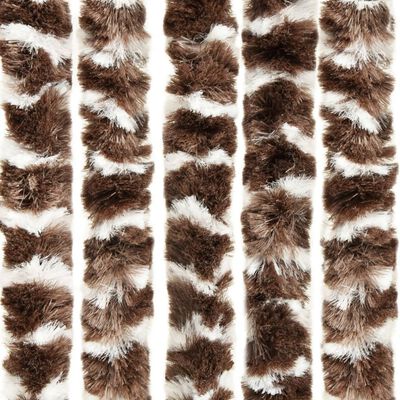 vidaXL Insect Curtain Brown and White 100x220 cm Chenille