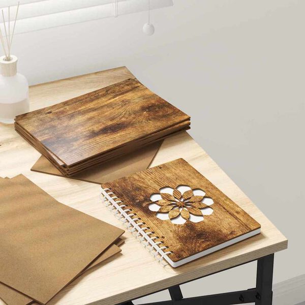 vidaXL Decor Panels 150 pcs Smoked oak 15 x 21 x 0.3 cm